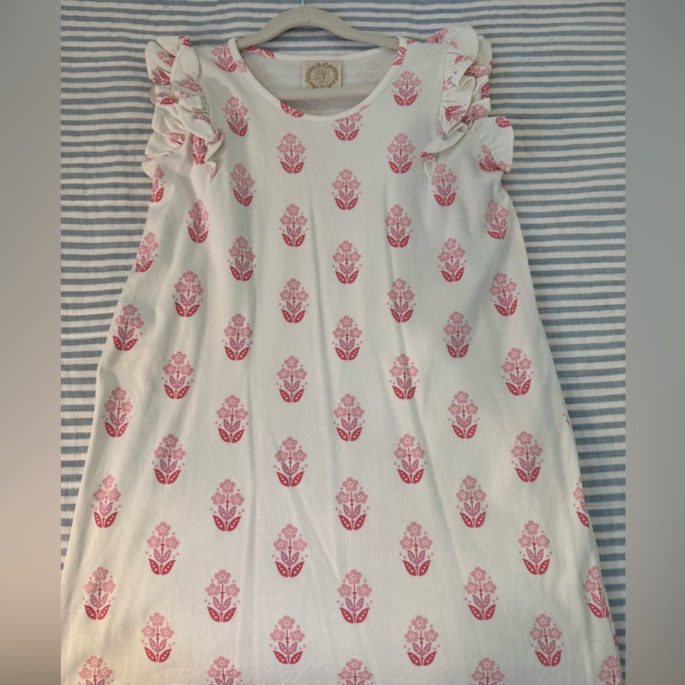 The Beaufort Bonnet Company Pink and White Casual Kids Dress